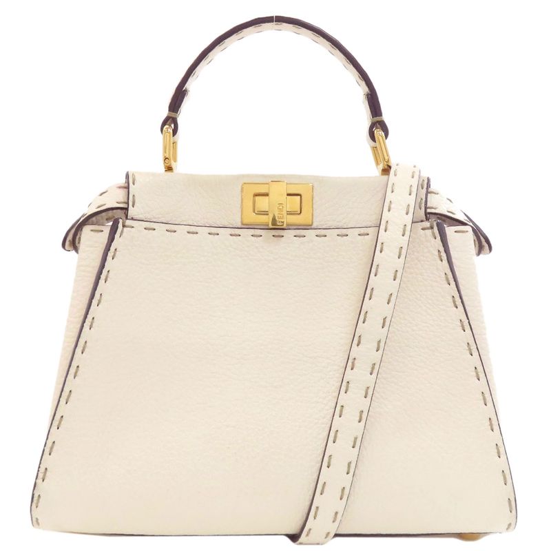 Fendi Peekaboo Mini Selleria 2WAY Handbag Calf Women