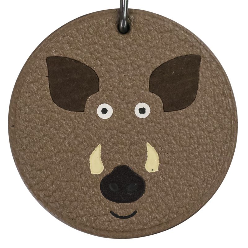 Hermes 2007 Chinese Zodiac Sign of the Year Wild Boar Leather Bag Charm Key