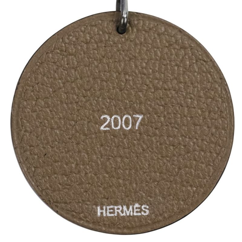 Hermes 2007 Chinese Zodiac Sign of the Year Wild Boar Leather Bag Charm Key