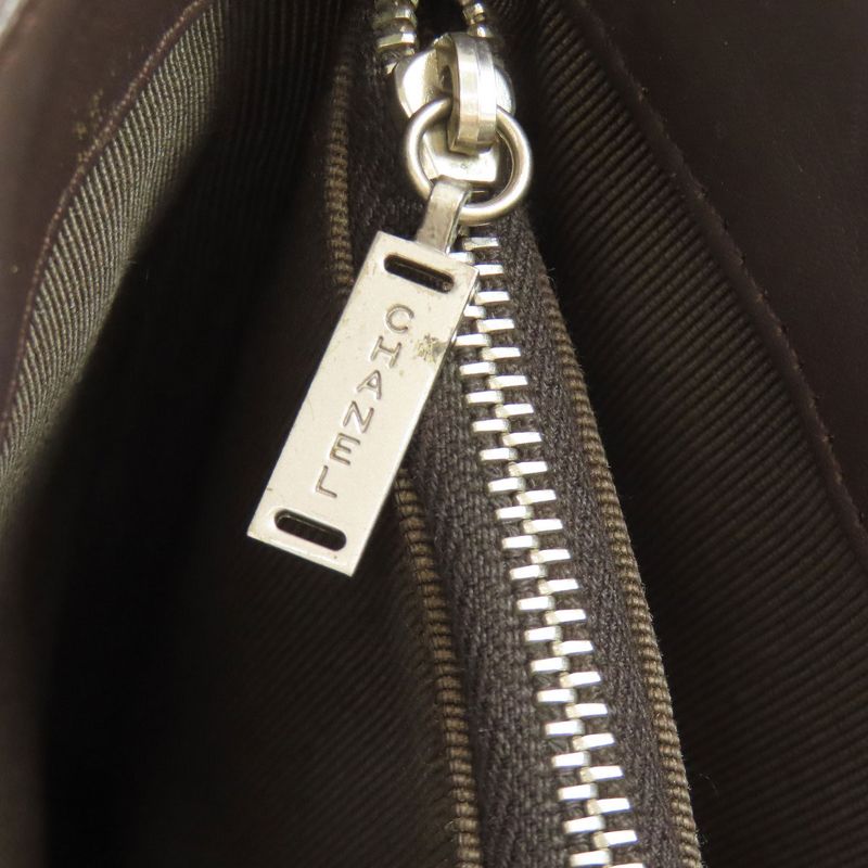 Chanel Choco Bar Silver Hardware Handbag Calf Women