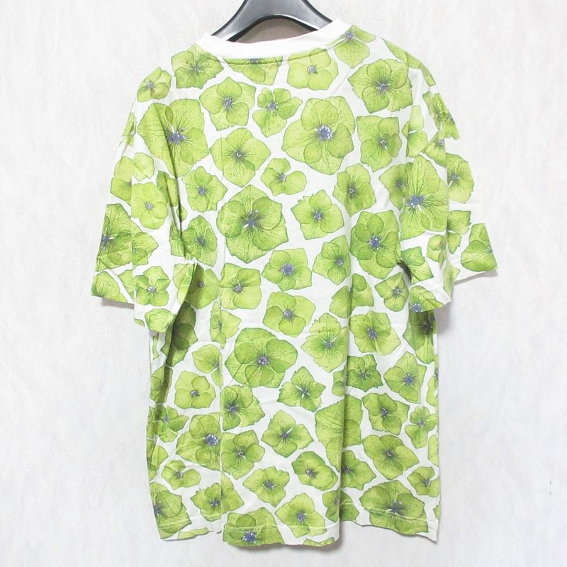 Gucci Flower Print Crew Neck Short Sleeve T-Shirt Cut and Sewn S Green Men's