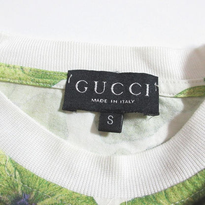 Gucci Flower Print Crew Neck Short Sleeve T-Shirt Cut and Sewn S Green Men's