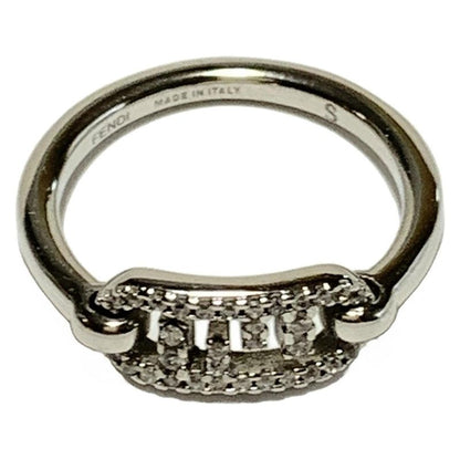 Fendi Ring S - Silver And Clear Orlock Size: S