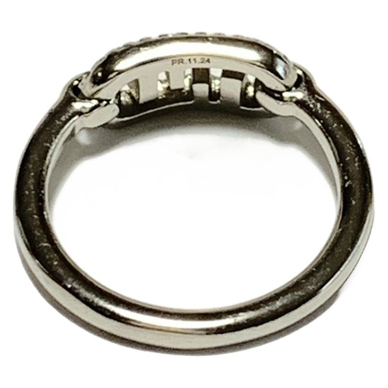 Fendi Ring S - Silver And Clear Orlock Size: S