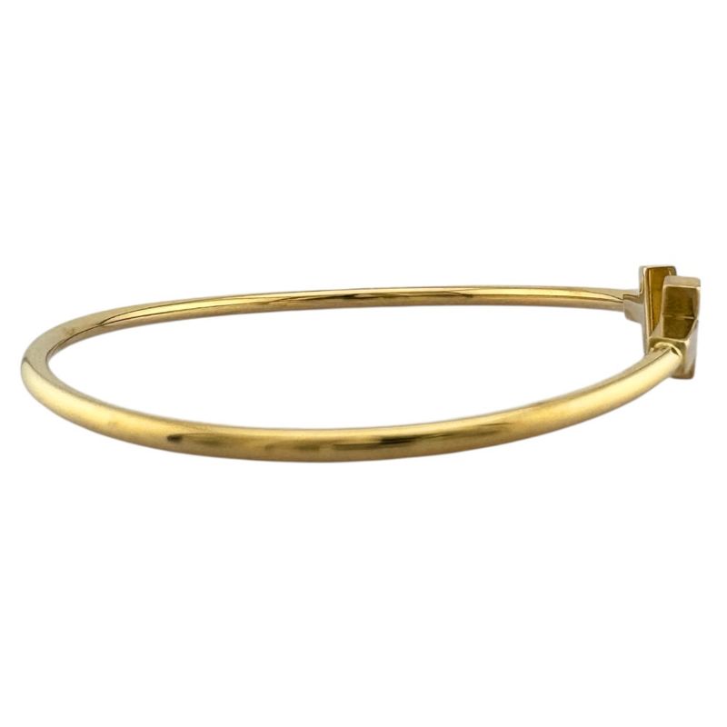 Tiffany & Co T Narrow Wire Bangle 18k Gold 18k Yellow Gold Ladies Tiffany & Co