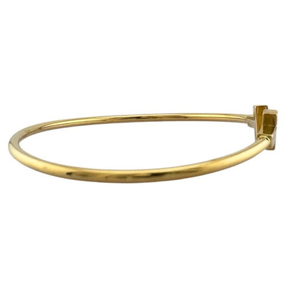 Tiffany & Co T Narrow Wire Bangle 18k Gold 18k Yellow Gold Ladies Tiffany & Co