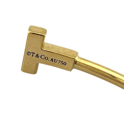 Tiffany & Co T Narrow Wire Bangle 18k Gold 18k Yellow Gold Ladies Tiffany & Co