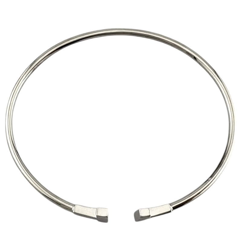 Tiffany & Co T Narrow Wire Bangle 18k Gold 18kwhite Gold Ladies Tiffany & Co