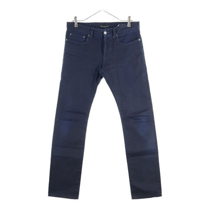 Saint Laurent Paris Button Fly Coated Denim Pants Indigo 315391