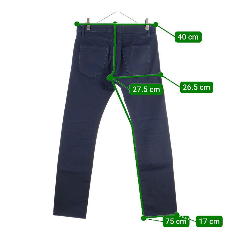 Saint Laurent Paris Button Fly Coated Denim Pants Indigo 315391