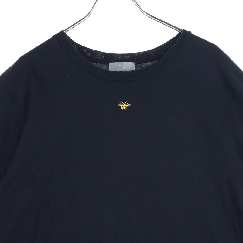 DIOR 18AW BEE Embroidered Short-sleeved T-shirt Black 733j603o0446
