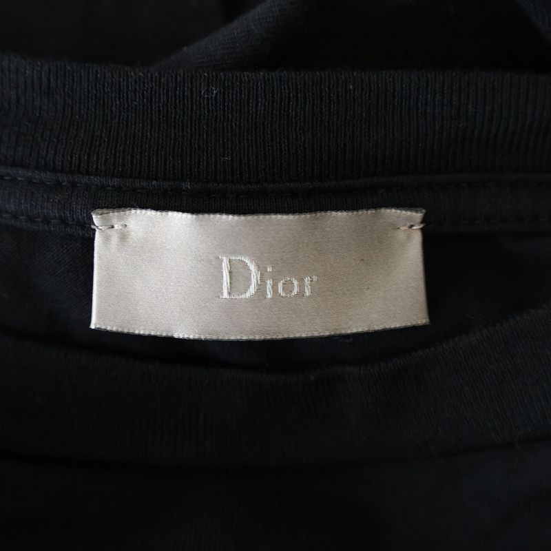 DIOR 18AW BEE Embroidered Short-sleeved T-shirt Black 733j603o0446