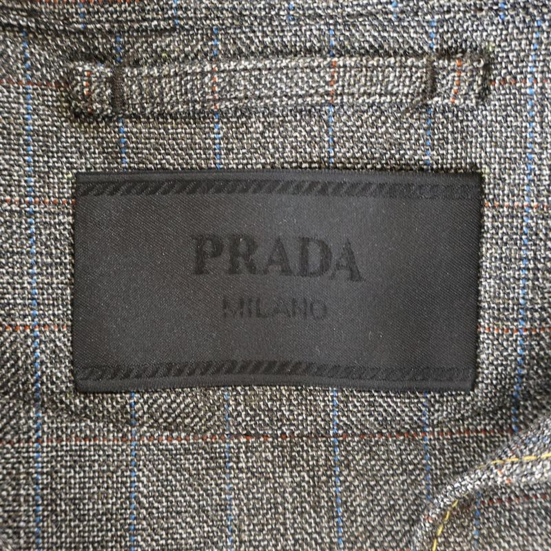 Prada 16AW Race UP Side Zip Shirt Sgn297 S162 Ribbon Sailor Jacket Gray