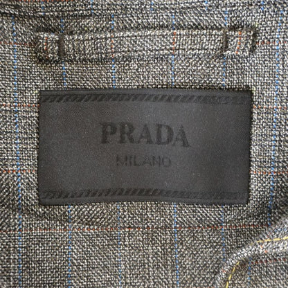 Prada 16AW Race UP Side Zip Shirt Sgn297 S162 Ribbon Sailor Jacket Gray