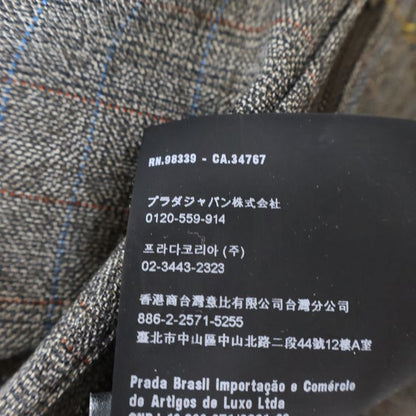 Prada 16AW Race UP Side Zip Shirt Sgn297 S162 Ribbon Sailor Jacket Gray