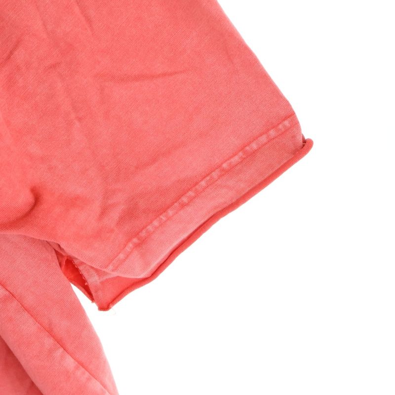 Balenciaga 22SS Destroyed Logo Print Short-sleeved T-shirt Cut And Sewn Red