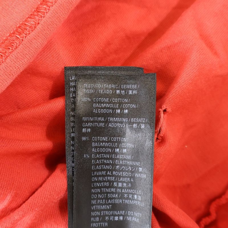 Balenciaga 22SS Destroyed Logo Print Short-sleeved T-shirt Cut And Sewn Red