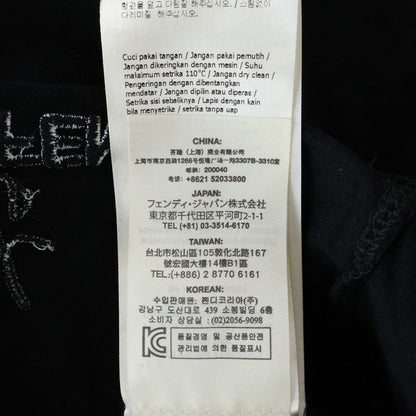 Fendi Stone Embellished Monster T-shirt Short Sleeve T-shirt Cut And Sewn Black