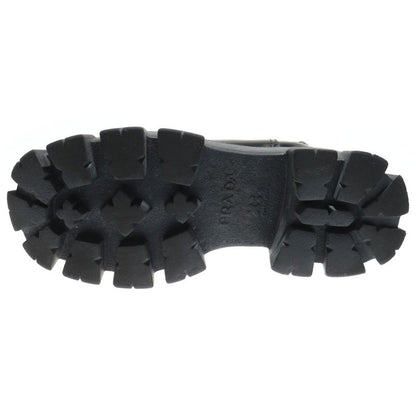 Prada Monolith Brushed Leather Chelsea Side Gore Boots Black 2te174