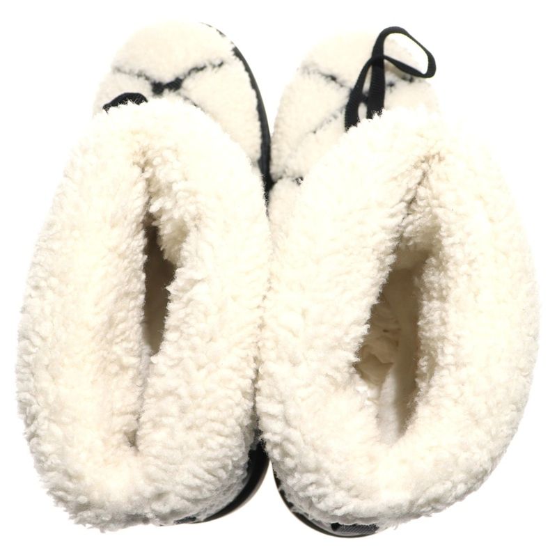 Chanel Shearling Mutton COCO Mark Boa Snow G35342 Shearling Mouton Coco Mark