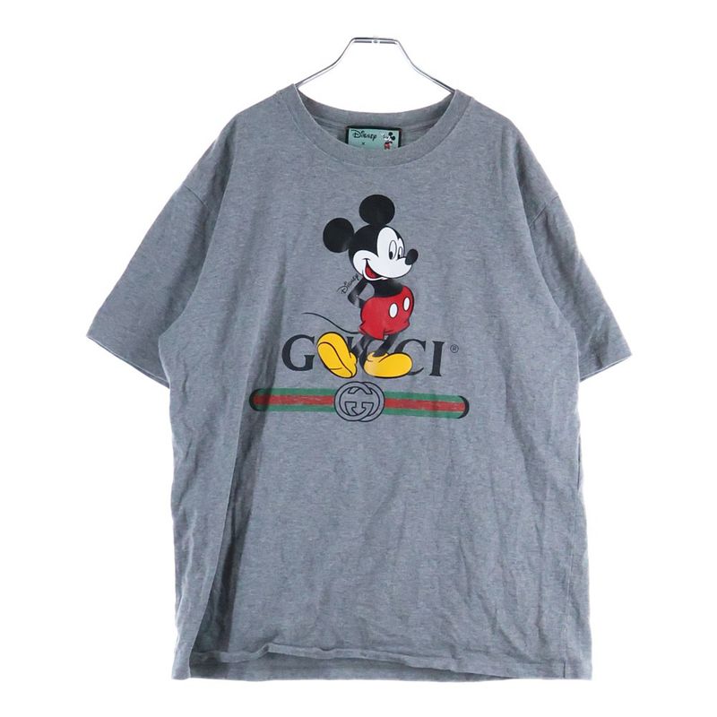 Gucci X Disney Oversized Front Logo Print Crew Neck Short Sleeve T-shirt Cut