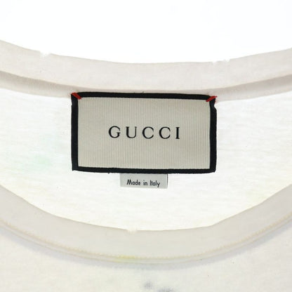 Gucci Tie Dye Front Logo T-shirt Cut And Sewn White