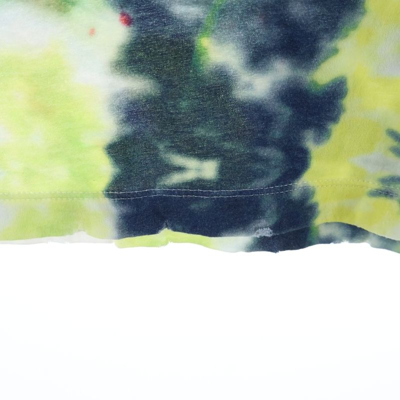 Gucci Tie Dye Front Logo T-shirt Cut And Sewn White