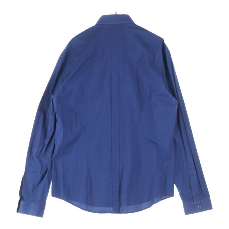 Versace 0-pocket Long Sleeve Cotton Shirt Blue