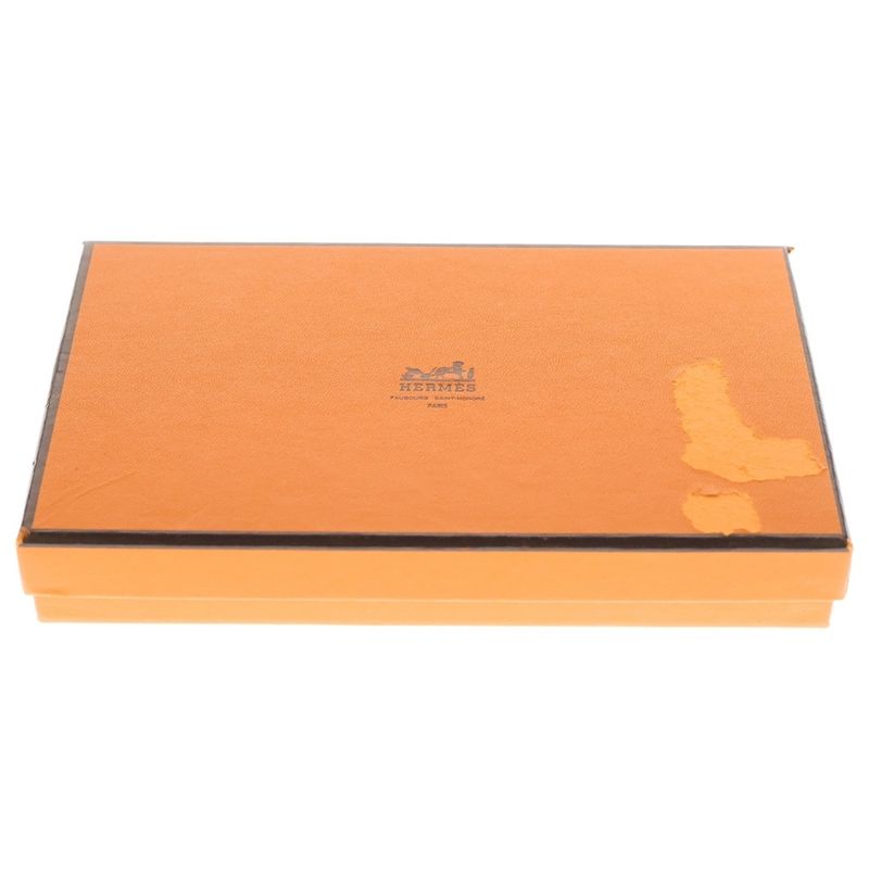 Hermes Bearn Souffle Long Wallet Long Wallet Card Case Light Blue And Red Epson