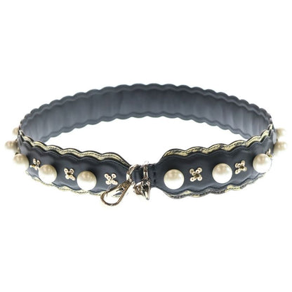 Fendi Shoulder Strap With Faux Pearls Black