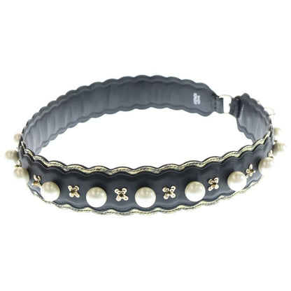 Fendi Shoulder Strap With Faux Pearls Black