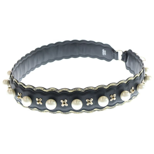 Fendi Shoulder Strap With Faux Pearls Black