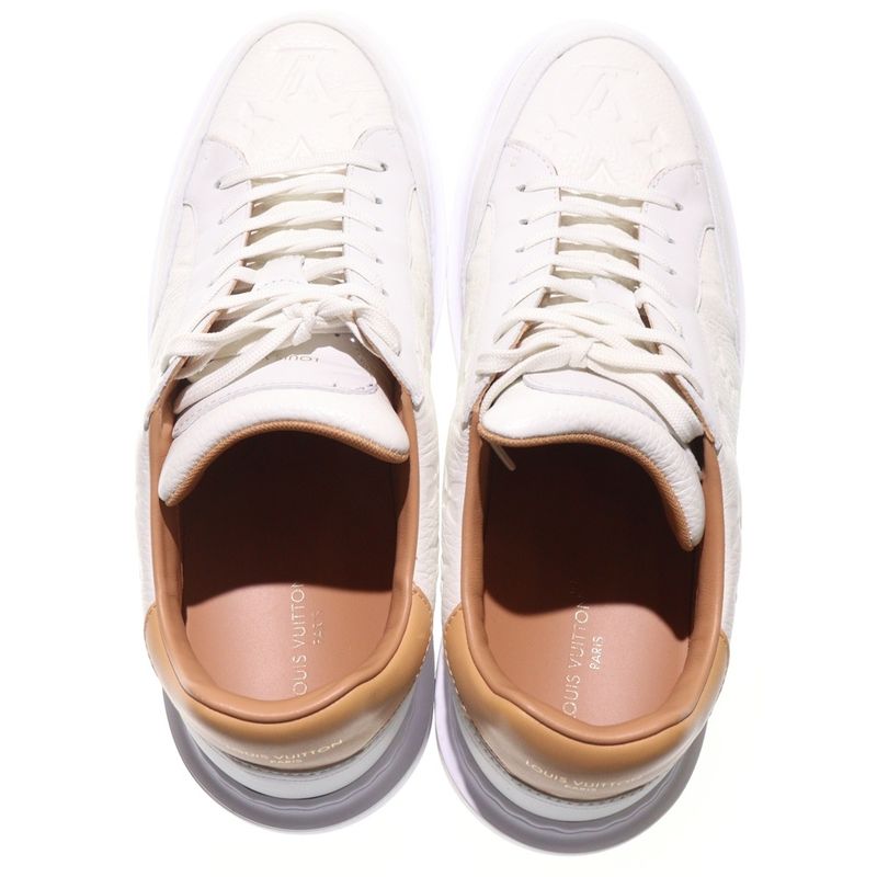 Louis Vuitton Beverly Hills Line Low Cut Leather Sneakers 1a8v3m White