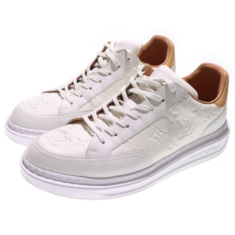 Louis Vuitton Beverly Hills Line Low Cut Leather Sneakers 1a8v3m White