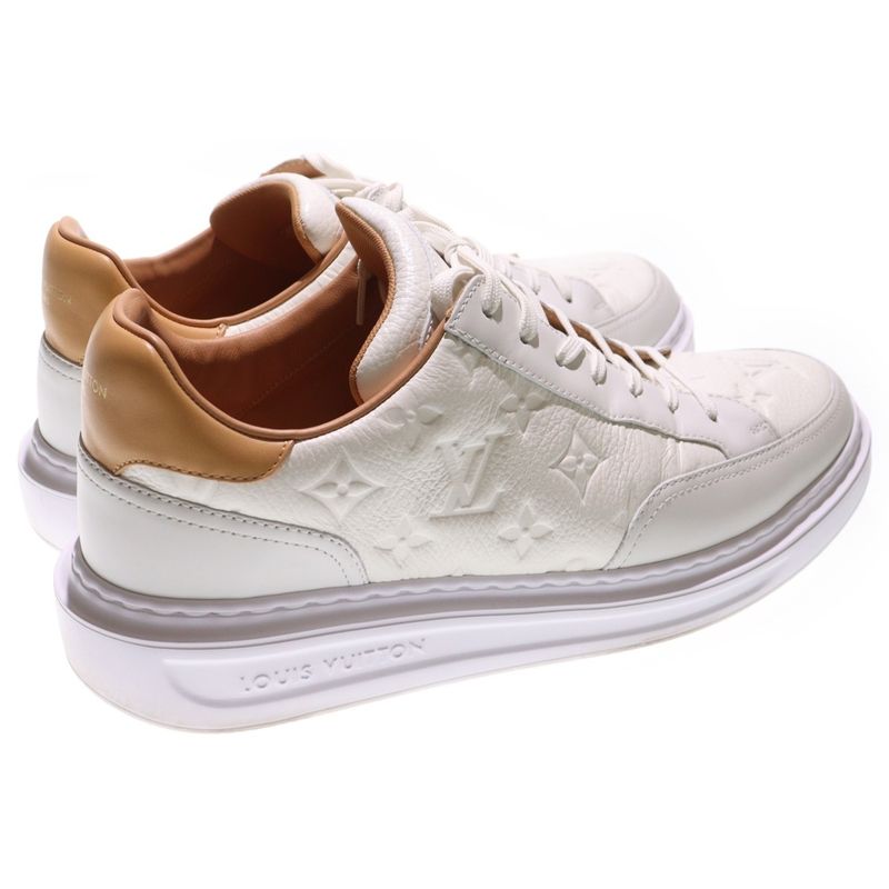 Louis Vuitton Beverly Hills Line Low Cut Leather Sneakers 1a8v3m White