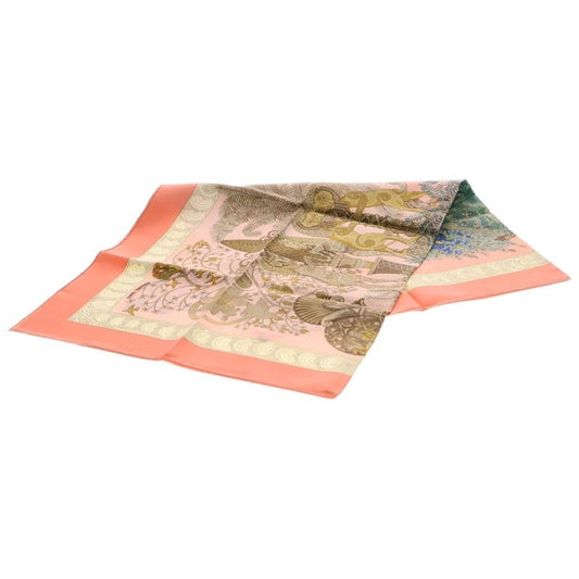 Hermes Carre 90 Legend Of The Trees Silk Scarf Pink