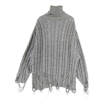 Balenciaga LAME Destroyed Turtleneck KNIT Lame Destroyed Turtleneck Knit