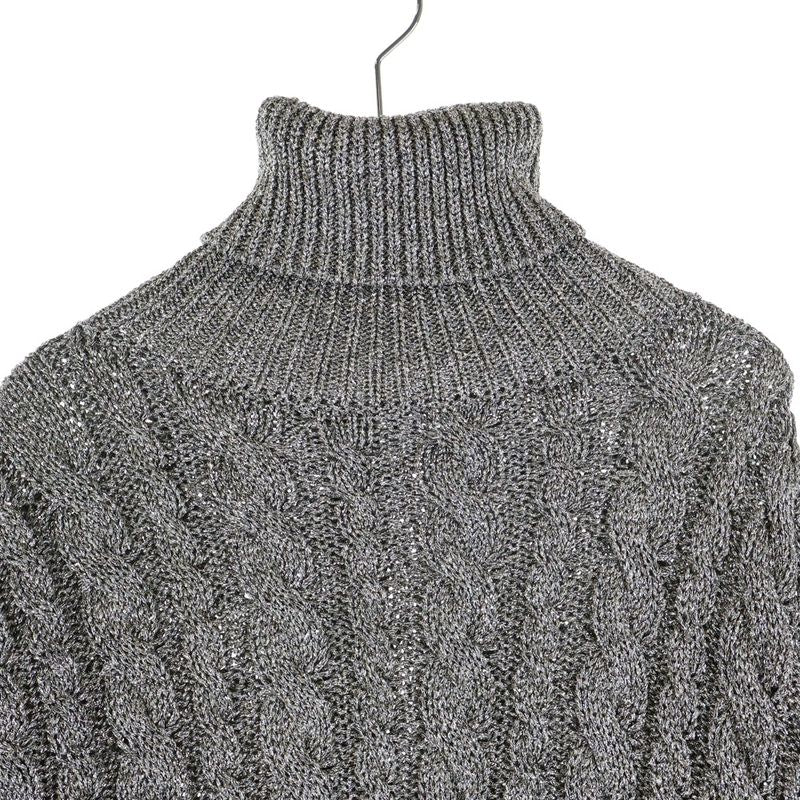 Balenciaga LAME Destroyed Turtleneck KNIT Lame Destroyed Turtleneck Knit