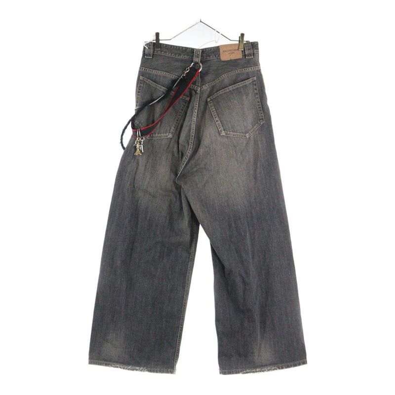 Balenciaga 25SS Charm Baggy Denim Pants Black 831693 Tsw67