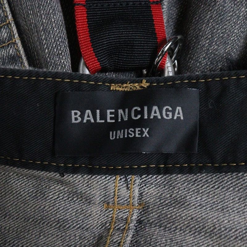 Balenciaga 25SS Charm Baggy Denim Pants Black 831693 Tsw67