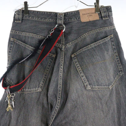 Balenciaga 25SS Charm Baggy Denim Pants Black 831693 Tsw67