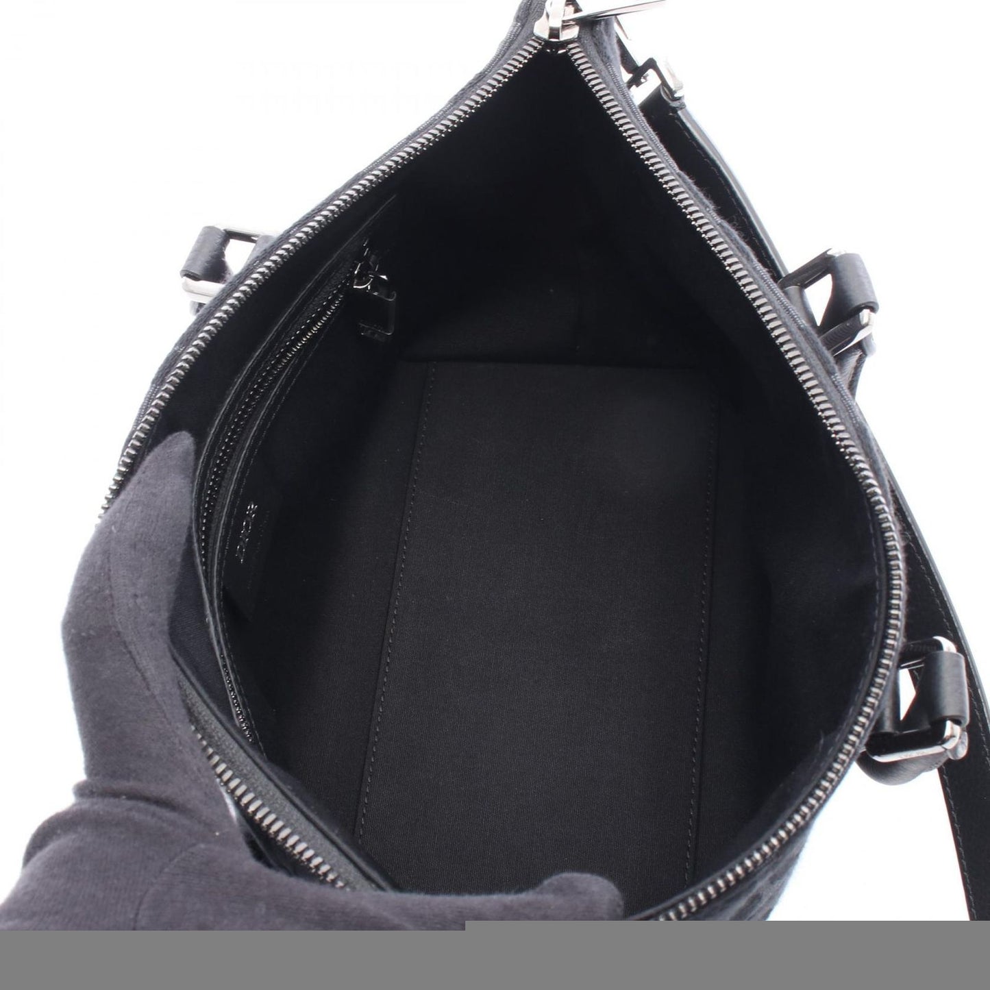 Dior Handbag Weekender 25 Maxi Oblique Black Canvas Leather Maxi Oblique