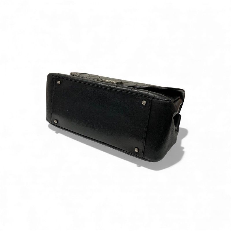 Chanel Bag Shoulder Bag Lambskin Black Silver Matelasse Coco Mark Boy Chanel