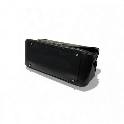 Chanel Bag Shoulder Bag Lambskin Black Silver Matelasse Coco Mark Boy Chanel