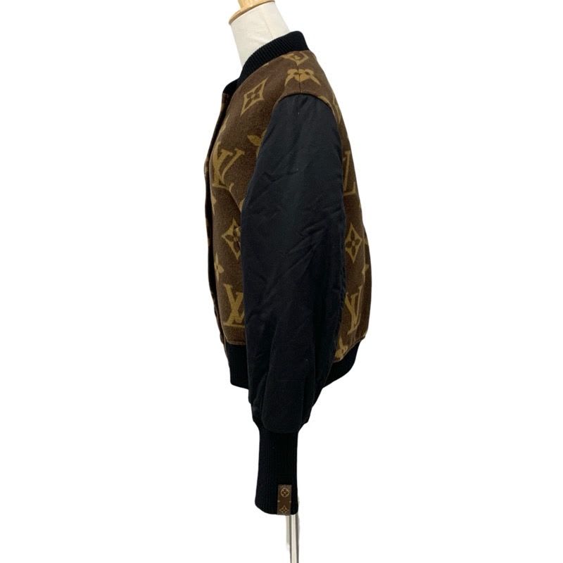 Louis Vuitton Monogram Outer Wool Jacquard Bomber Jacket Blouson Brown