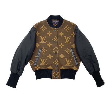 Louis Vuitton Monogram Outer Wool Jacquard Bomber Jacket Blouson Brown