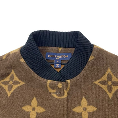 Louis Vuitton Monogram Outer Wool Jacquard Bomber Jacket Blouson Brown