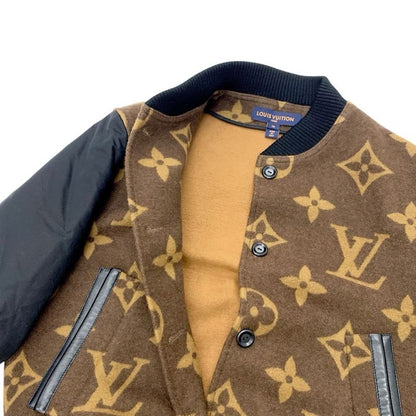 Louis Vuitton Monogram Outer Wool Jacquard Bomber Jacket Blouson Brown