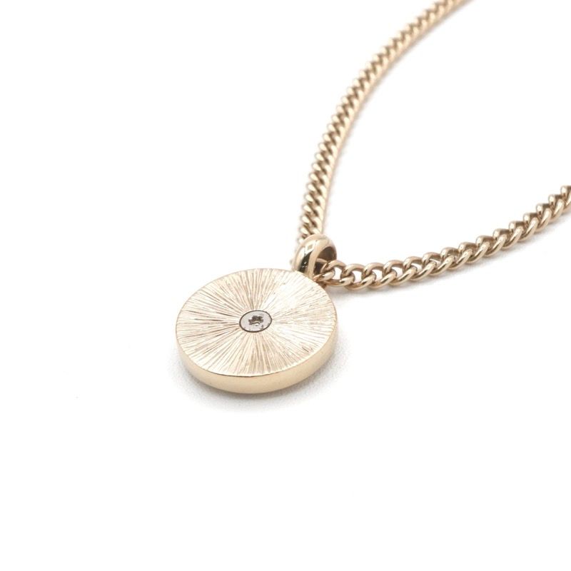 Chanel Necklace Pendant Choker Gold Coco Mark Logo Rhinestone