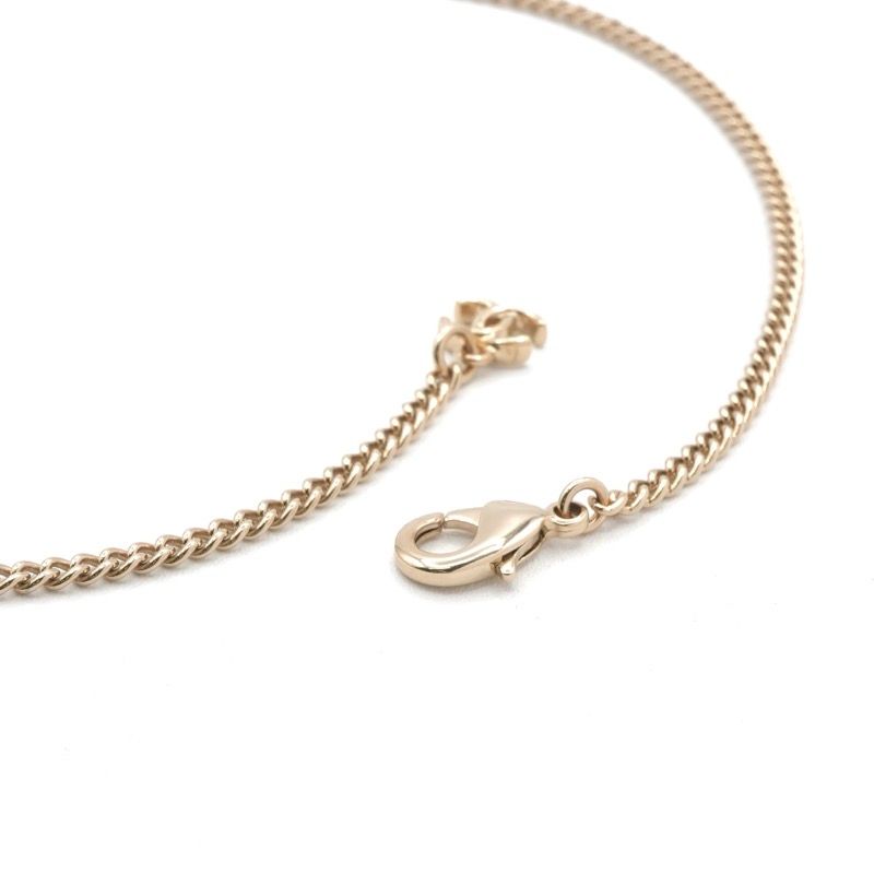 Chanel Necklace Pendant Choker Gold Coco Mark Logo Rhinestone